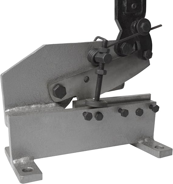 PMC Supplies LLC 6" Heavy-Duty Bench Shear, Carbon Steel Blades, Ambidextrous, Grey