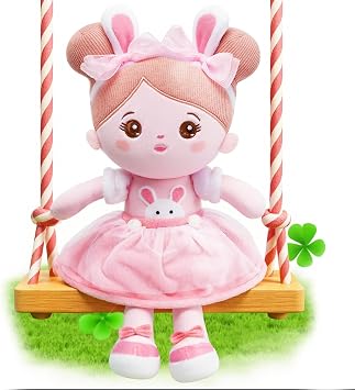 OUOZZZ 12.6" Soft Baby Doll Toys for 1 + Year Old Girl Gifts - Easter Gifts Bunny Plush for Kids Easter Toys Decorations Basket Stuffers for Toddlers Infants