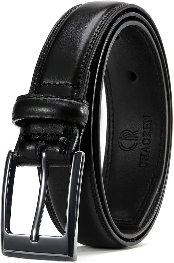 CHAOREN Boys Dress Belt 1 1/8" Leather Belt for School Uniform | Sturdy buckle, Durable leather, Classic Style, Fit for school uniforms, dress pants and everyday wear