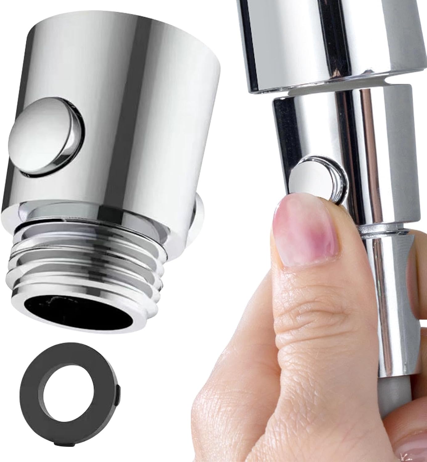 Shower Shut Off Valve,Shower-Head Flowing Restrictor,G1/2 Showerhead Control Valves,Durable ABS Shut Off Valve-Replacement,Universal Replacement Water Pressure Regulator,for Handheld Showers