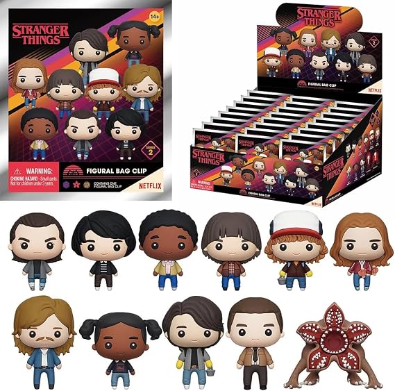 Stranger Things Serisi 2-5 inç Koleksiyon Çanta Klipsi - Kör Çanta (BİR Rastgele Şekil) - TV Şovu Karakter Anahtarlık/Sırt Çantası Aksesuarı | Resmi Lisanslı Ürün