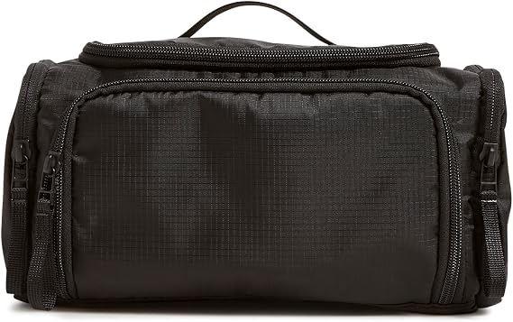 Ripstop Large Travel Cosmetic Makeup Organizer Bag, Black, One Size