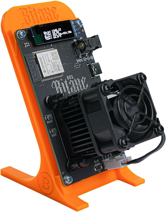 Gamma 601 Silence Bitcoin Miner, BM1370 ASIC Chip 1.2TH/s SHA-256, 17W Low Power, Open Source AxeOS, 2.4G WiFi OLED Display, Desktop Home BTC Lottery Mining Machine with Power Supply