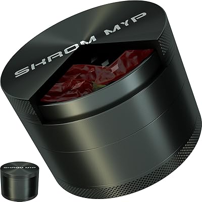 Grinder, Large 3.0 Aluminum Spice Grinder Metallic Black