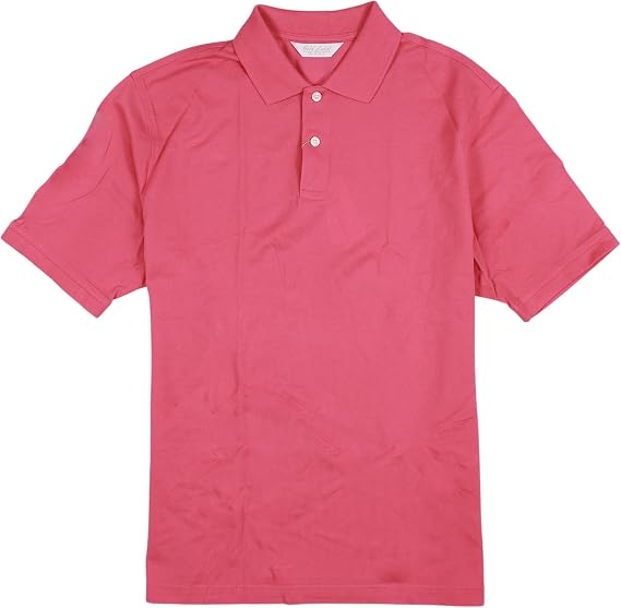 Gold Label Men's Wrinkle-Resistant Short Sleeve Pique Polo Shirt Softest Supima Cotton Non-Iron (Available in Big & Tall)