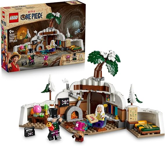 LEGO ONE PIECE Dr. Hiriluk’un Sığınağı 75641-9 Yaş ve Üzeri Çocuklar için Tony Tony Chopper, Dr. Hiriluk ve Dr. Kureha Minifigürleri İçeren Yaratıcı Oyuncak Yapım Seti, Hediye Fikri (271 Parça)