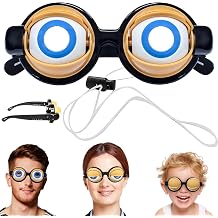 Big Eye Wacky Party Glasses, Crazy Eyes Glasses, Funny Prank Glasses, Costume Accessories Hilarious Eyewear Toy for Dress up Party Birthday Photography Role Play Themed Events Holiday Cosplay