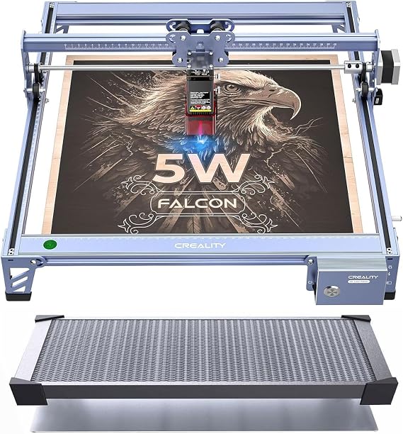 Laser Engraver 5W with Honeycomb Laser Bed, Highe Accuracy Laser Engraving Machine for Wood Stainless Steel LeatherLeather Acrylic