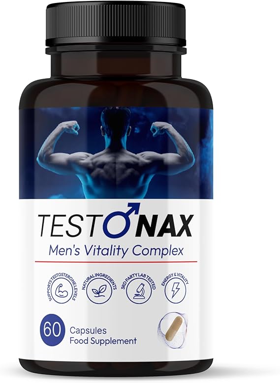 TESTONAX Men's Vitality Complex 60 Capsules Natural Ingredients Vegan Friendly Formula