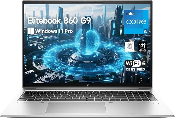 HP EliteBook 860 G9 16" WUXGA Business & Student Laptops, Intel Core i5-1235U (Beat i7-1195G7), 32GB RAM 1TB SSD, Laptop Computers with Backlit Keyboard, Fingerprint Reader Windows 11 Pro