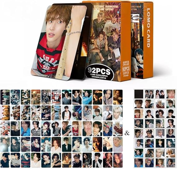 MXP RIIZE 60 Pcs Photocards +32 Pcs Sticker 92pcs Laser 'BRIIZE' Postcards SHOTARO EUNSEOK SUNGCHAN WONBIN SOHEE ANTON Photo Cards(ORange)