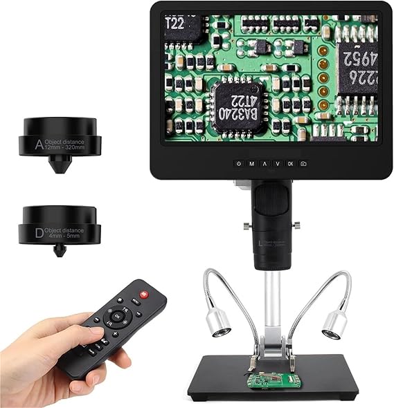 Microscope, 2000X 2160P Digital Microscope Trinocular Support PC Connection For PCB Solder Check For Phone Repair,Lab & Scientific Products