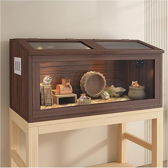 Small animal breeding box,Wooden hamster Life big villa cage,pet small house,Easy assembly Small Animal Habitat,Suitable for hamsters hedgehogs golden bears guinea pigs and other pets