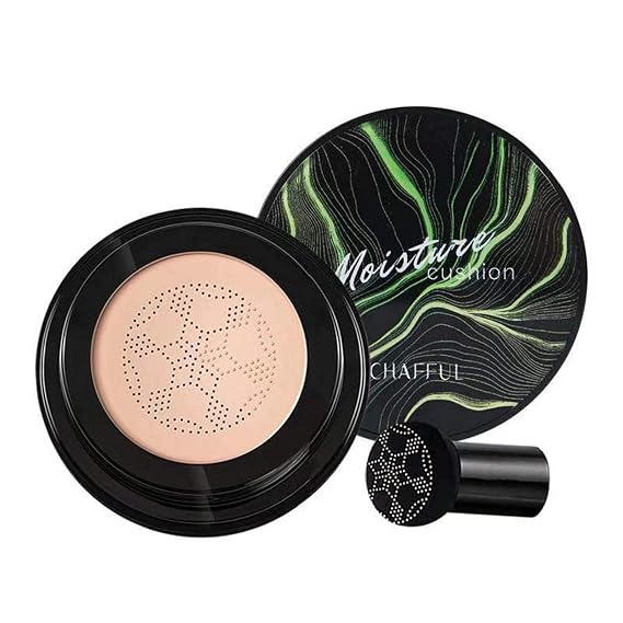 BB Cream Mushroom Head Air Cushion CC Cream Mushroom Head Foundation, Matte Concealer Moisturizing Long Lasting Cushion Foundation (A:Natural)