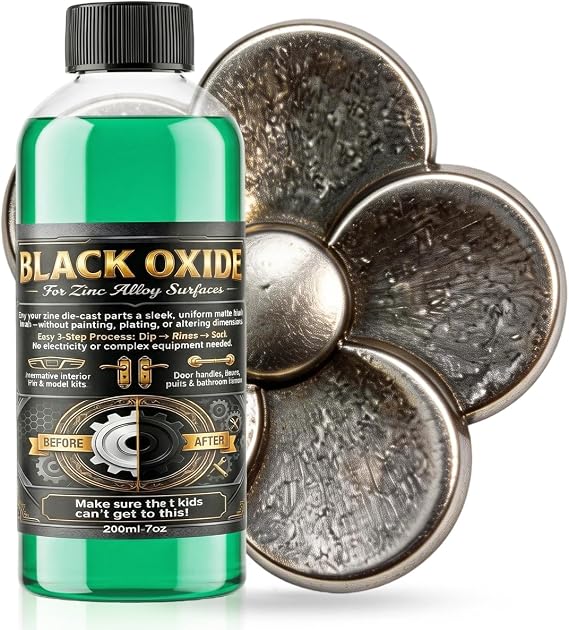 Zinc Black Oxide Coating Kit - Black Oxide Solution, Versatile Blackening Solution for Zinc - 7 oz