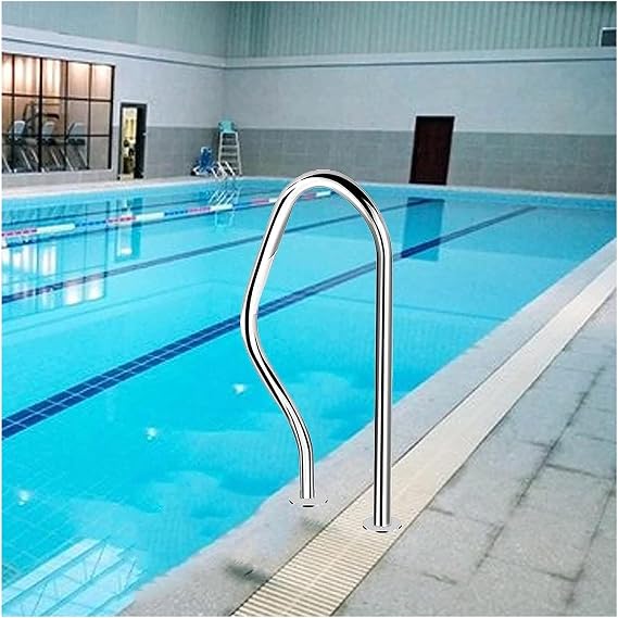 Swimming Pool Hand Rail,Hot Tub Handles,304 Stainless Steel Swimming Pool Hand Rail with 250lbs Load Capacity Easy to Install and Durability(1mm)