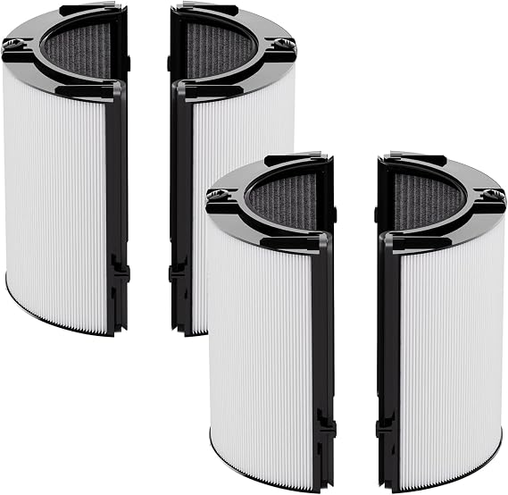 Leemone 360 Combi Replacement Filter for Dyson TP07, HP07, TP09, 2 Pack | Fits HP09, TP10/HP10, TP06/HP06, PH01-PH04, DP04/TP04/HP04, TP05/DP05, HP1/PC1; HEPA & Activated Carbon; Dust, Smoke & Odor