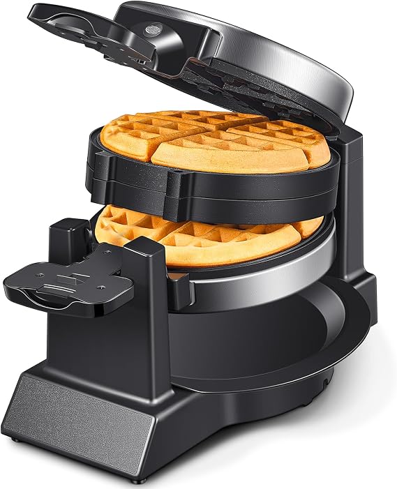 Classic Waffle Iron, Double Belgian Waffle Maker 180Flip