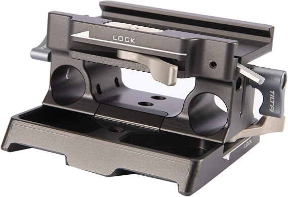 Tilta 15mm LWS Baseplate (Type I for BMPCC 4K/6K or Z CAM) (Tilta Gray) | TA-BSP-15-G | Includes 15mm LWS Baseplate and rod locking screws for stability, mounting and rigging