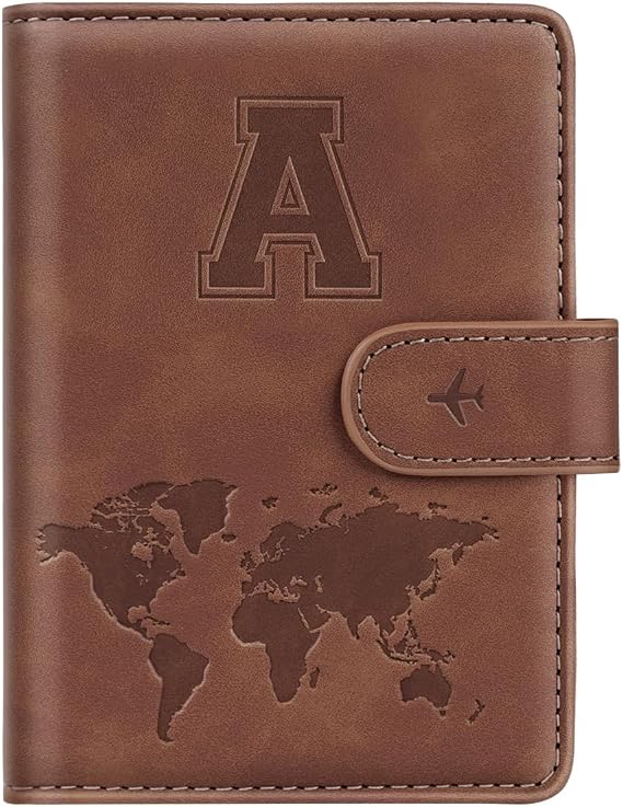 Passport Holder Wallet Cover Personalized Initial Travel Essentials