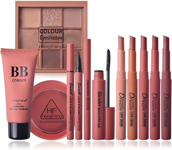 Full Beauty Makeup, Cosmetics Set, Makeup Set, Eye Shadow Palette, Lipstick, Makeup Palette, Long Lasting, Beginners, Popular, Christmas Gift, New Year, Birthday, Celebration Gift, Makeup Set 11