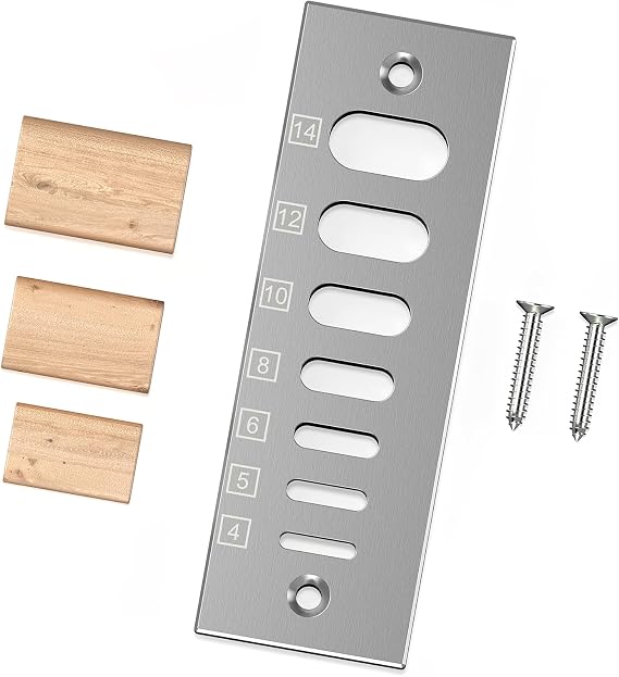 Domino Tenon Trim Plate,Trims Domino 4mm to 14mm Sizes,High-Grade Stainless Steel for Woodworking,Compatible with Domino Joiners,Eliminates Sanding and Razor Blade Use