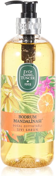 Eyüp Sabri Tuncer Natural Olive Oil Liquid Soap Bodrum Tangerine Pet Bottle (500 ml)