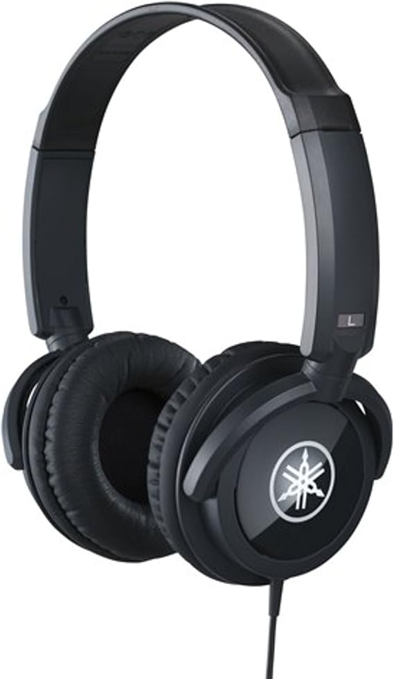 Yamaha HPH-100 Headphones, quality sound and deep bass, over the ear, wired musicians headphones, in black