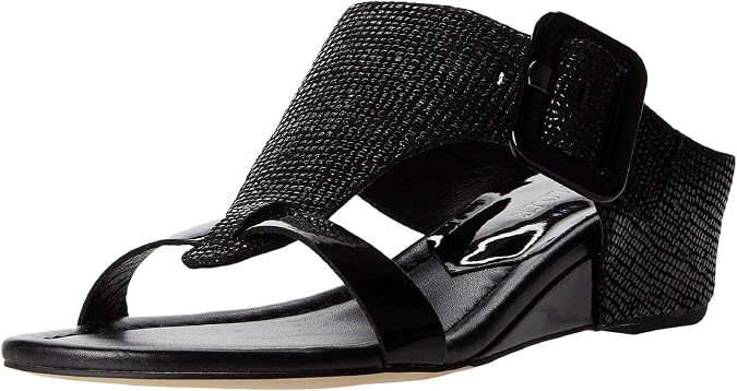Donald Pliner Women's Ofelia Python Print Upper Cork Wedge Heel Heeled, Comfortable, Leather, Slide Sandals