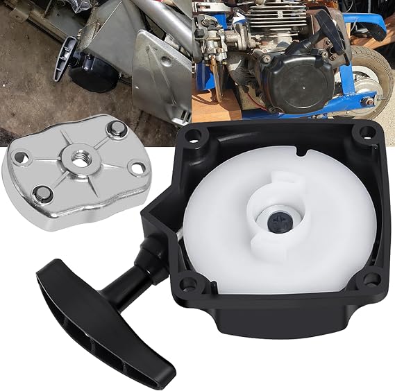 Podoy Recoil Pull Starter with Claw Pawl Cog Compatible with ATV Pocket Dirt Bike Scooter Chopper 33cc 43cc 47cc 49cc 50cc