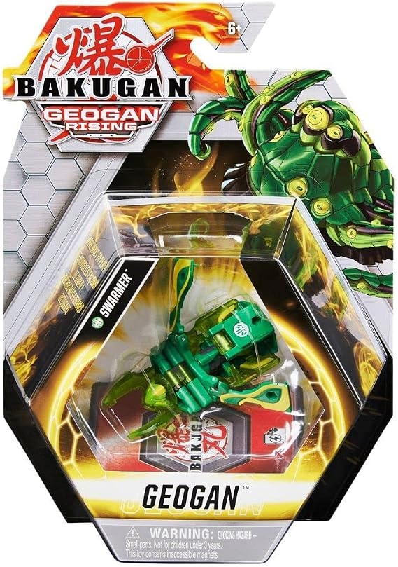 Bakugan Geogan Rising 2021 Ventus Swarmer Geogan (Viloch Combiner Part 7 of 7) Collectible Action Figure and Trading Cards