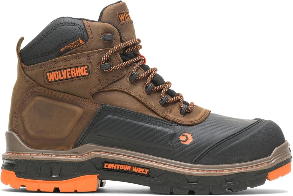 Wolverine Men's Overpass 6" Synthetic Toe Waterproof Work Boot, multicoloured