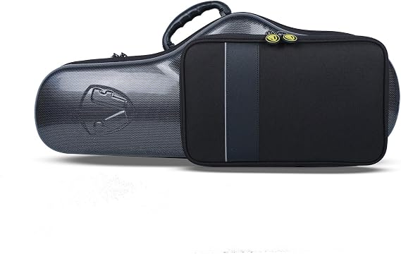 IF Alto Saxophone Case, Hard Shell Backpack with Lock & Pocket | lightweight polycarbonate shell, velvet interior, detachable backpack straps, lock and accessory pocket for travel protection