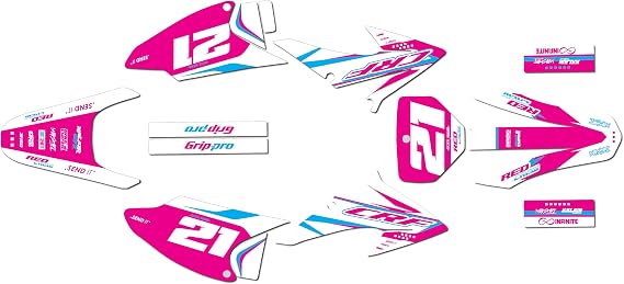 Graphics Kit for Honda CRF150F / CRF230F (2008-2014) OG Series Magenta 9 Mil - Easy Go - Dirt pit bike motorcycle sticker, dirtbike racing decal motocross accessories no-plastics