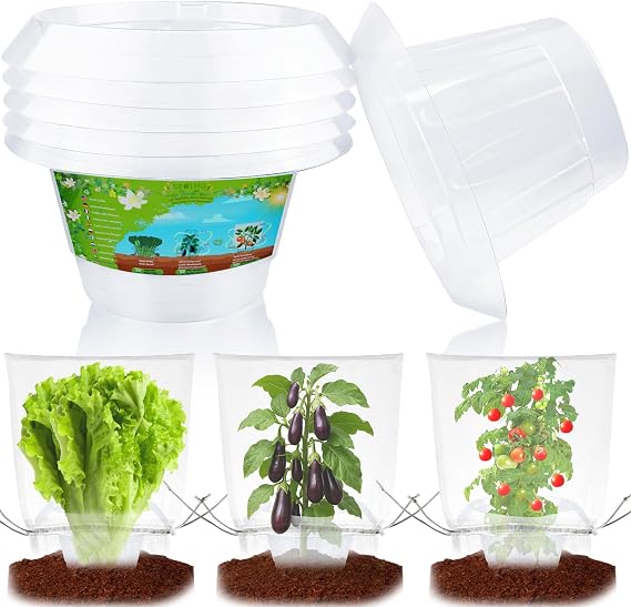Pack of 12: 6 snail collars upgrade with 6 insect protection bags 99% more snail protection snail fence stable snail protection ring protect your lettuce and cabbage plants