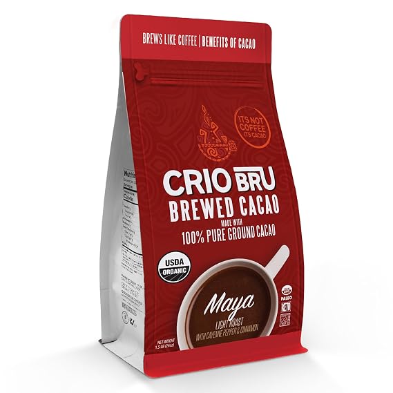 Crio Bru Maya Light Roast Organic Brewed Cacao Drink, 10oz