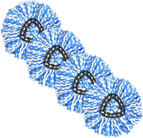Nuorest Spin Mop Replacement Heads | Microfiber Mop Refills, Easy to Replace (4 Heads)