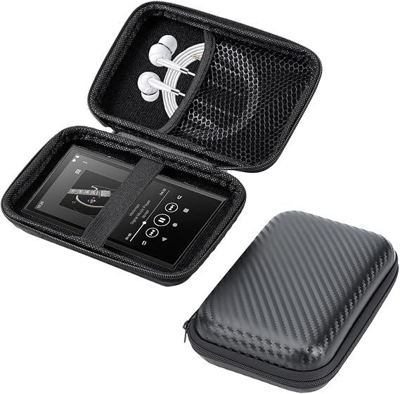 Compatible with Innioasis G3 4 Inch MP3 Player Case,Durable EVA Carrying Case,Shockproof & Lightweight Protective Cover,toergy Fit for Earbuds, USB Cable and More,Black