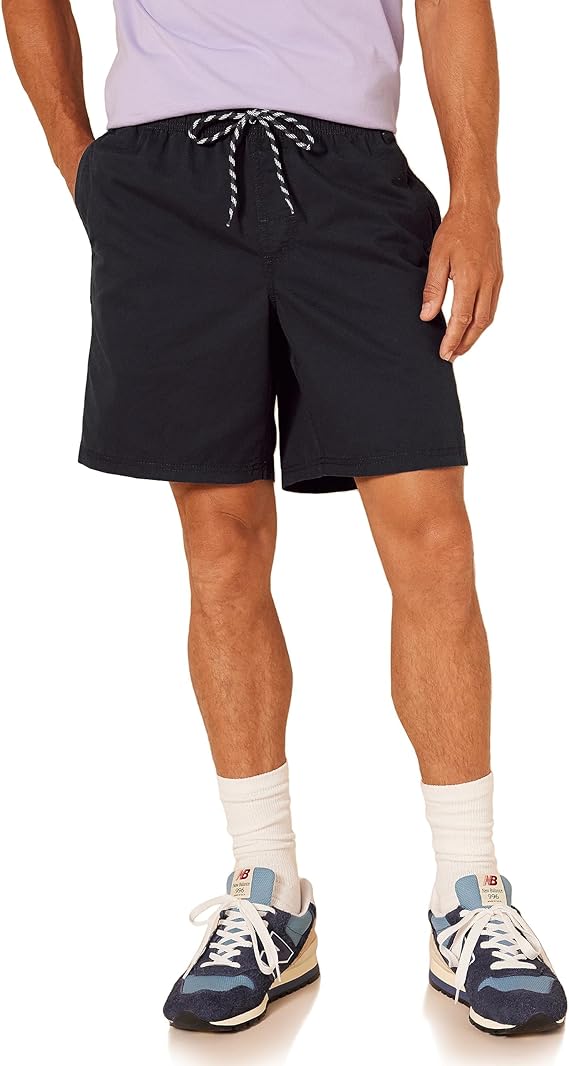 Amazon Essentials Men's 8" Inseam Relaxed-Fit Cotton Drawstring Pull-On Walk Shorts, Summer-Weight
