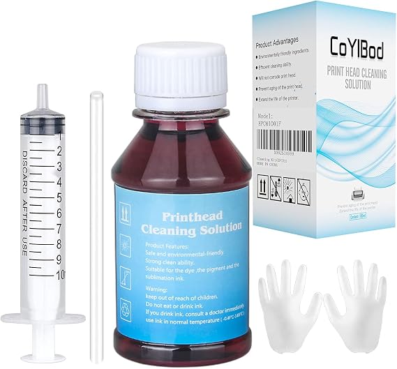 Inkjet Printers Printhead Cleaning kit for Epson XP-434 XP-430 XP-424 XP-420 XP-330 XP-324 XP-320 XP-220-3.4oz 100ml Nozzle Cleaner