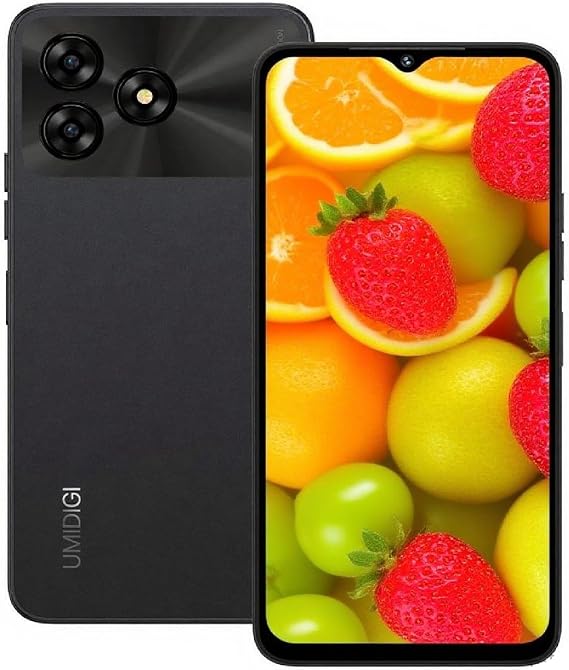 UMIDIGI Unlocked Cell Phone, G5A MTK Helio A22 4+4GB +64GB Android Smartphone Unlocked with 6.52" Full Screen, 13MP+2MP+5MP AI Triple Camera, 5000mAh Battery Fast Charging Mobile Phones,Black