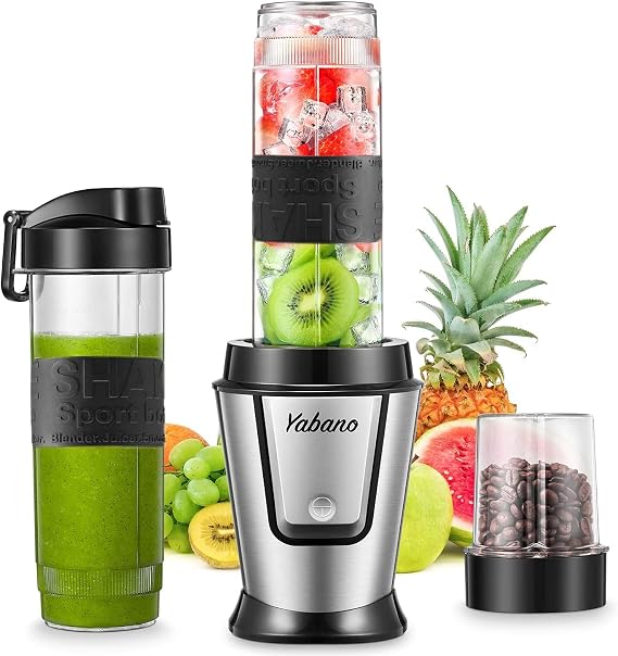 Personal Blender 500W Single Serve Blender with 20oz Travel Bottles