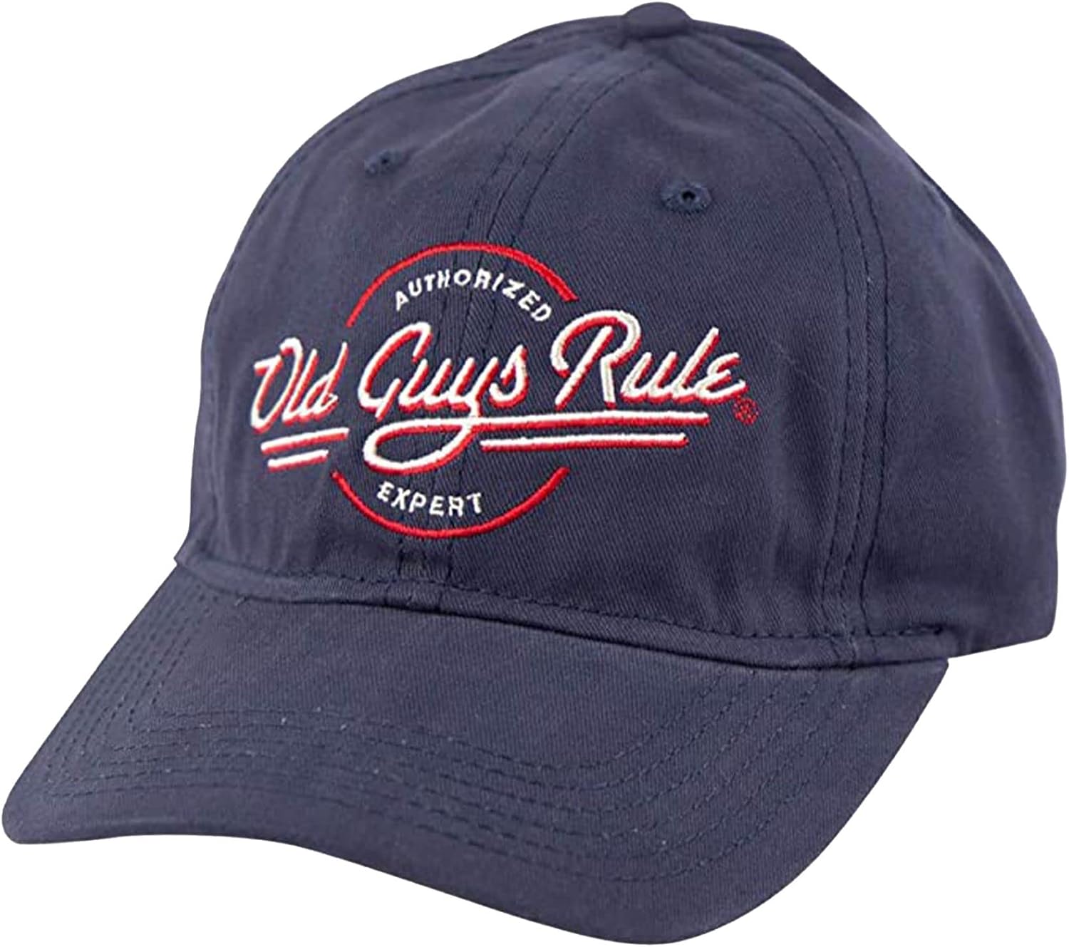 OLD GUYS RULE Mens Baseball Cap, Authorized Expert - Fun Gift for Dad, Grandpa, Husband, Birthday, Holiday Navy