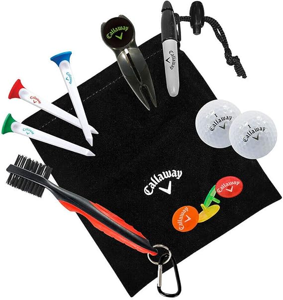 Callaway On-Course Golf Accessories Gift Set with Golf Club Brush & Divot Repair Tool with Ball Marker