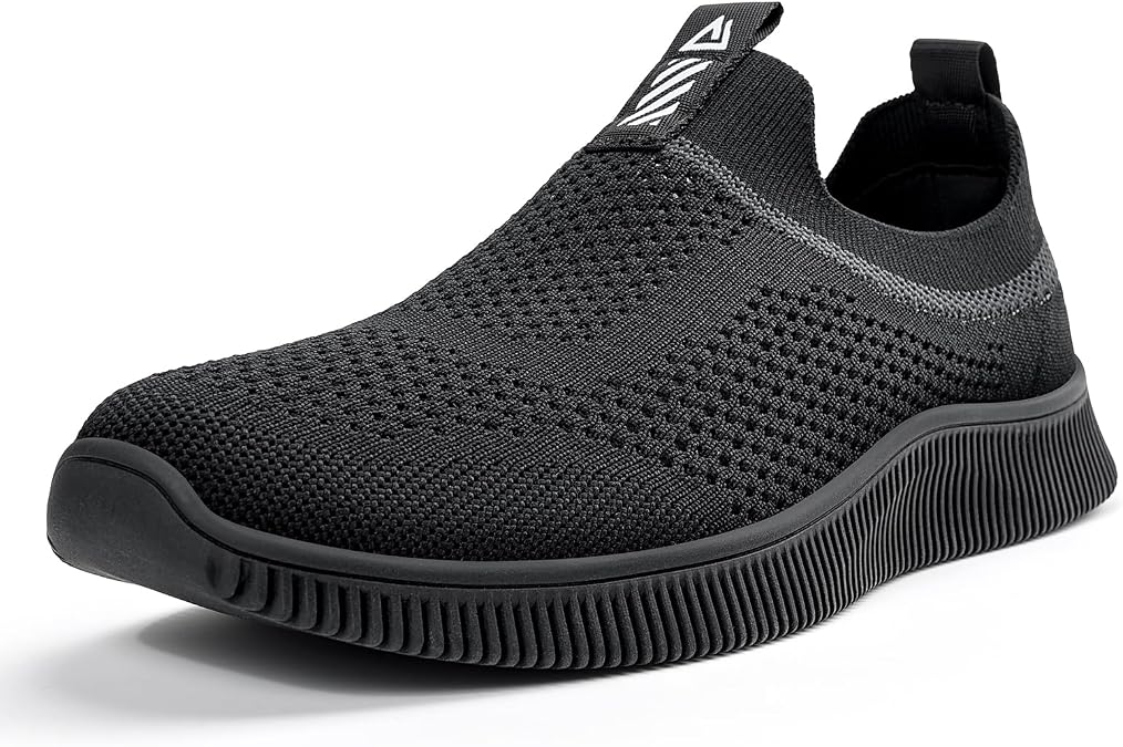 MrToNo Mens Slip On Trainers Breathable Mesh Gym Sports Running Shoes Lightweight Sneakers Walking Shoes Casual Athletic Tennis Shoes-Xin