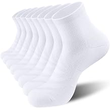 Quarter Ankle Socks for Men and Women, 8 Pairs Cushioned Cotton Socks for Sports Running