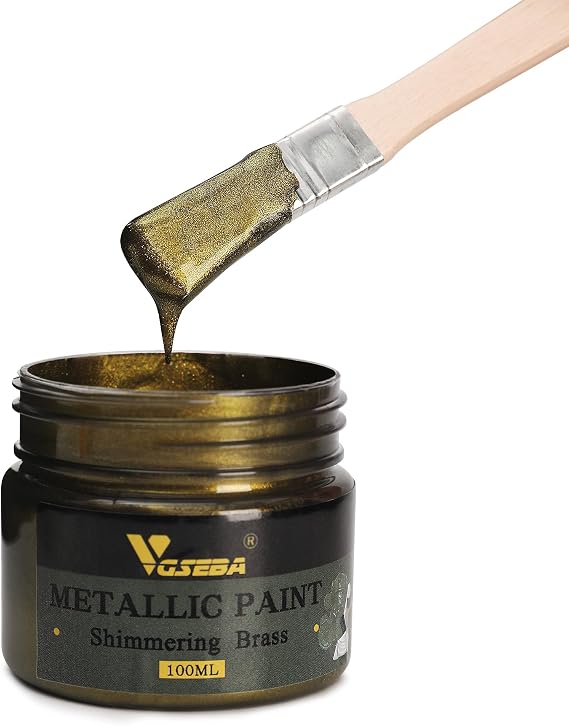 Acrylic Paint Metallic Malachite, Non Toxic, Non Fading, 100ml Copper Leaf Paint for Art, Painting, Handcrafts, Ideal for Canvas Wood Clay Fabric Ceramic Craft Supplies