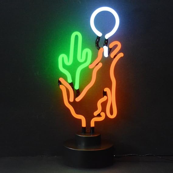 Neonetics Business Signs Coyote Moon Cactus Neon Sign Sculpture