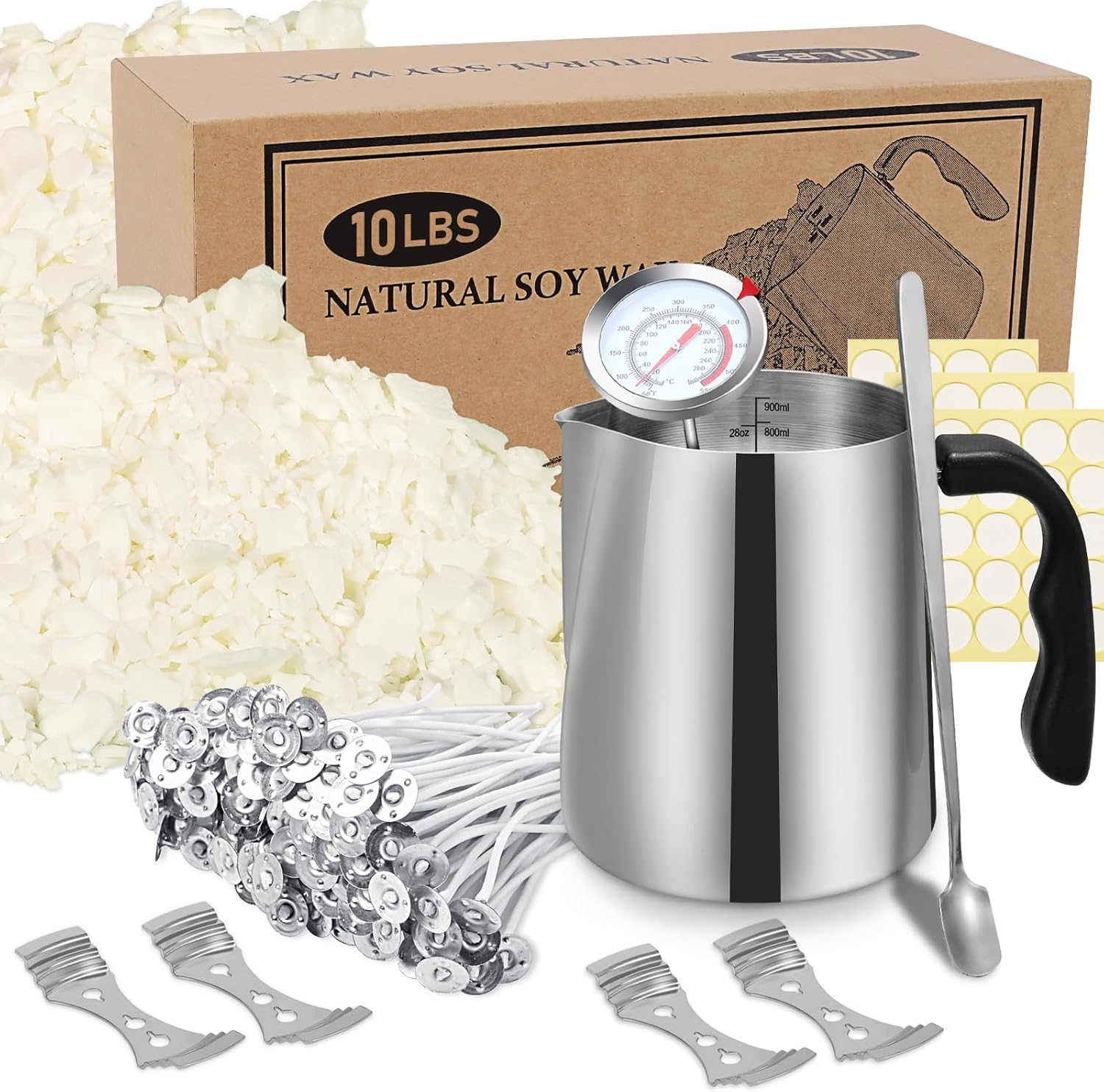SAEUYVB Complete Candle Making Kit,Candle Making Kit for Adults, Candle Kit - DIY Starter Soy Candle Making Kit - Perfect as Home Decorations