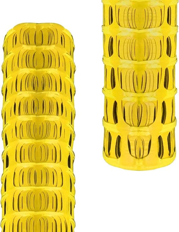 PDL - Pegdev HEAVY DUTY YELLOW PLASTIC BARRIER FENCING SAFETY MESH FENCE NETTING NET HEAVY DUTY 5.5Kg SUPER STRONG QUALITY MESH FENCE (50m)